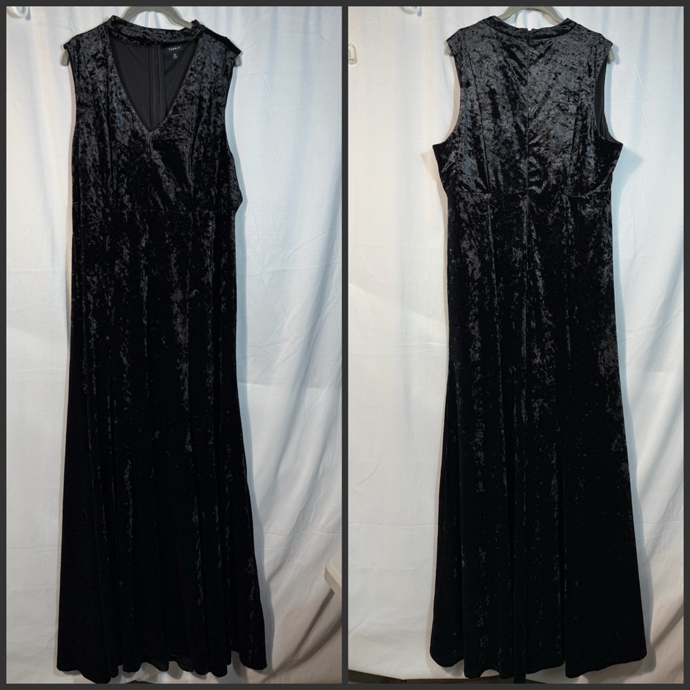 Torrid Formal Gown Black Velvet Elegant Maxi Dress